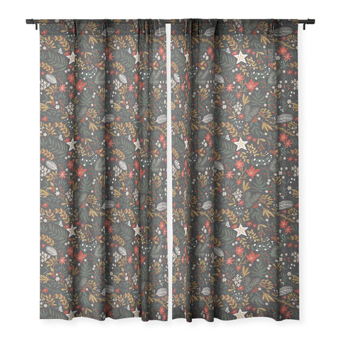 Marta Barragan Camarasa Dark holidays nature Sheer Window Curtain
