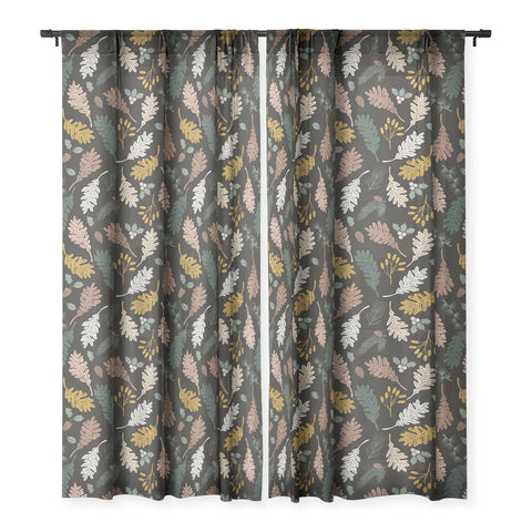 Marta Barragan Camarasa Dark meadow winter season I Sheer Window Curtain