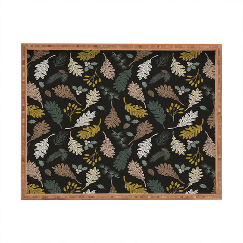 Marta Barragan Camarasa Dark meadow winter season I Rectangular Tray