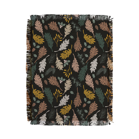 Marta Barragan Camarasa Dark meadow winter season I Throw Blanket