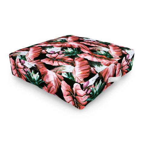 Marta Barragan Camarasa Dark tropical nature 03 Outdoor Floor Cushion