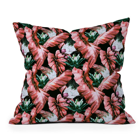 Marta Barragan Camarasa Dark tropical nature 03 Throw Pillow