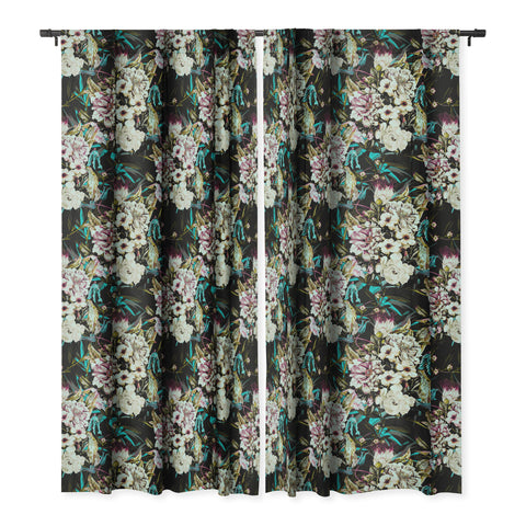 Marta Barragan Camarasa Dark wild floral 01 Blackout Window Curtain