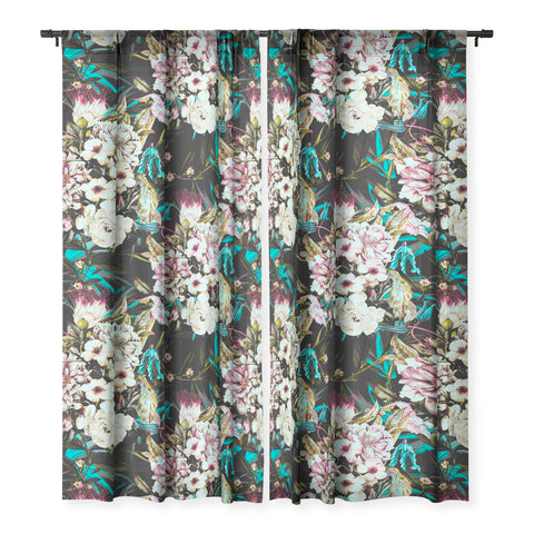 Marta Barragan Camarasa Dark wild floral 01 Sheer Non Repeat