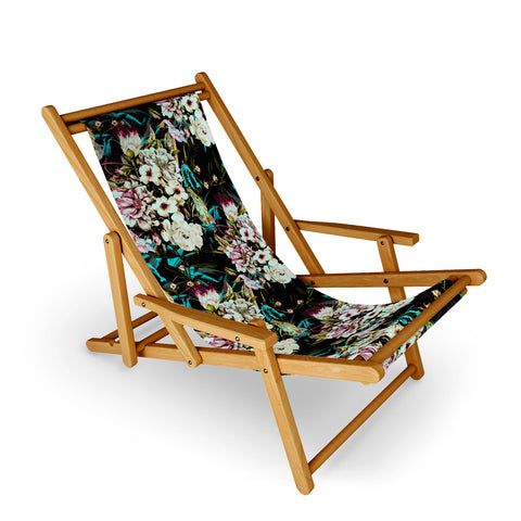 Marta Barragan Camarasa Dark wild floral 01 Sling Chair