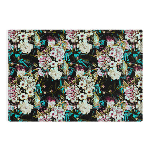 Marta Barragan Camarasa Dark wild floral 01 Outdoor Rug