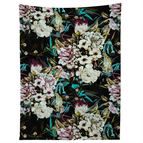 Marta Barragan Camarasa Dark wild floral 01 Tapestry