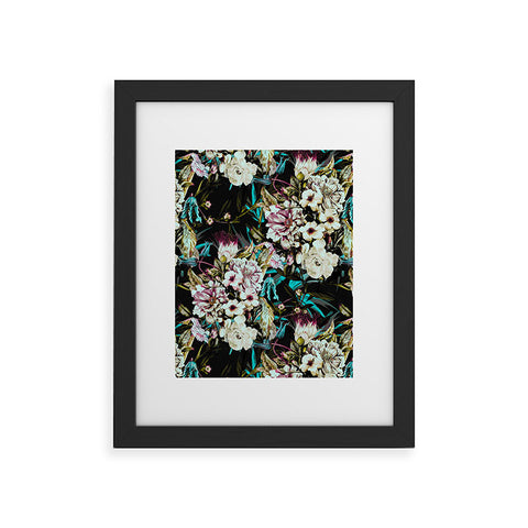 Marta Barragan Camarasa Dark wild floral 01 Framed Art Print