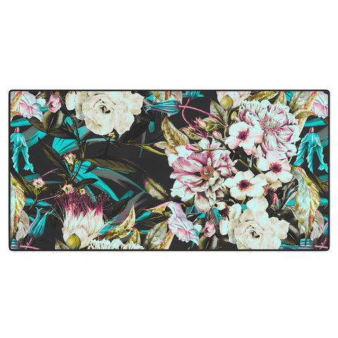 Marta Barragan Camarasa Dark wild floral 01 Desk Mat