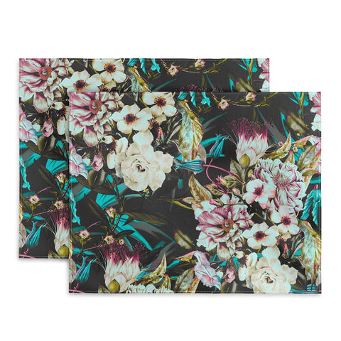 Marta Barragan Camarasa Dark wild floral 01 Placemat