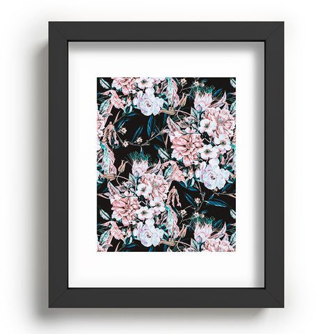 Marta Barragan Camarasa Dark wild pink bloom Recessed Framing Rectangle