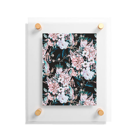 Marta Barragan Camarasa Dark wild pink bloom Floating Acrylic Print