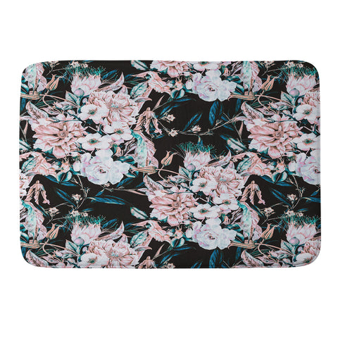Marta Barragan Camarasa Dark wild pink bloom Memory Foam Bath Mat