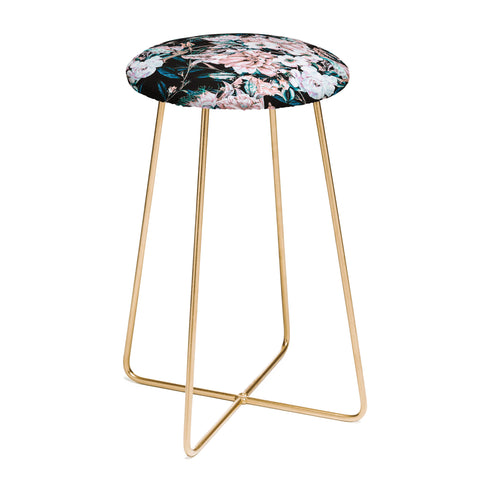 Marta Barragan Camarasa Dark wild pink bloom Counter Stool