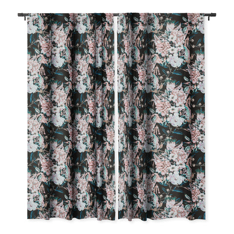 Marta Barragan Camarasa Dark wild pink bloom Blackout Window Curtain