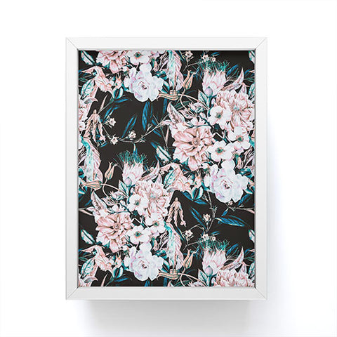 Marta Barragan Camarasa Dark wild pink bloom Framed Mini Art Print