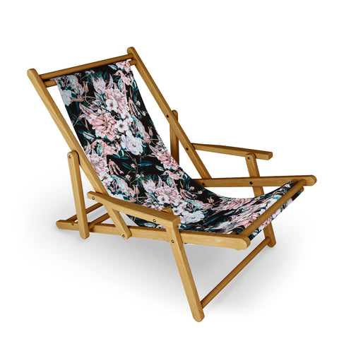 Marta Barragan Camarasa Dark wild pink bloom Sling Chair