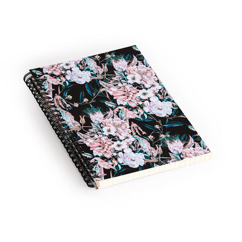 Marta Barragan Camarasa Dark wild pink bloom Spiral Notebook