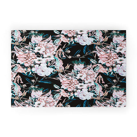 Marta Barragan Camarasa Dark wild pink bloom Welcome Mat