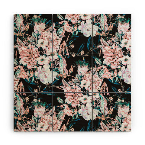 Marta Barragan Camarasa Dark wild pink bloom Wood Wall Mural