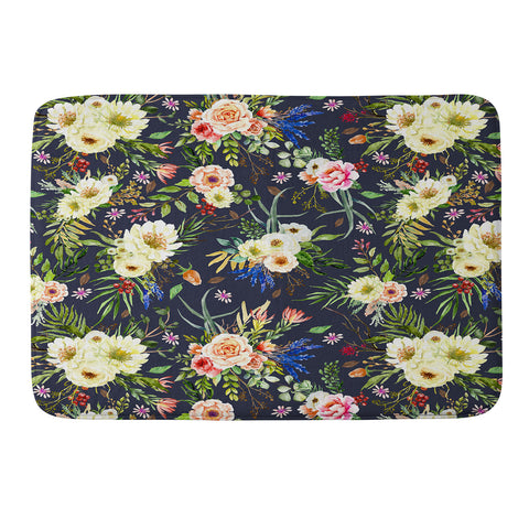 Marta Barragan Camarasa Darkness Wildflower Bouquets Memory Foam Bath Mat