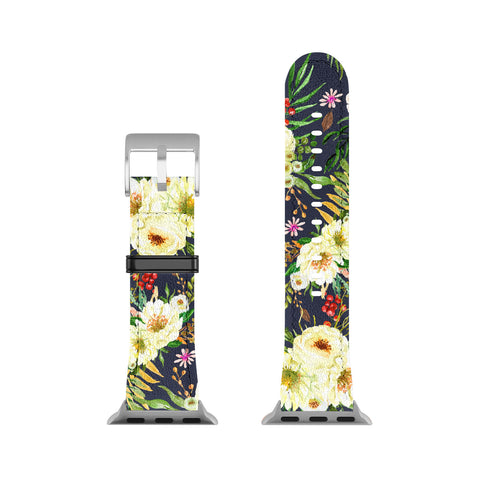 Marta Barragan Camarasa Darkness Wildflower Bouquets Apple Watch Band
