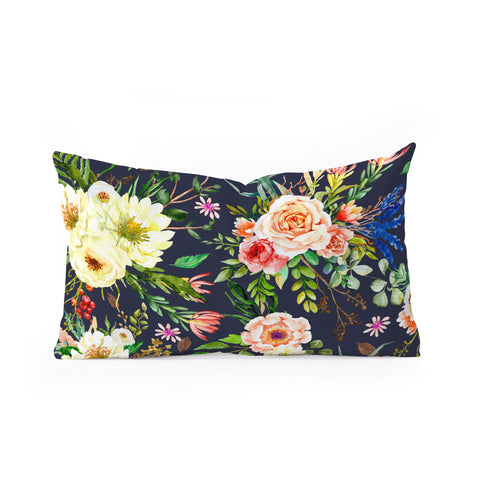 Marta Barragan Camarasa Darkness Wildflower Bouquets Oblong Throw Pillow