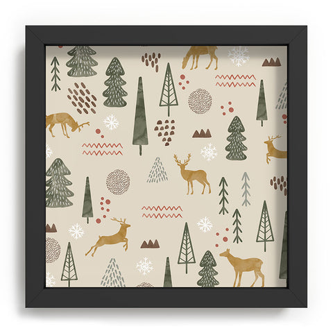 Marta Barragan Camarasa Deer Christmas forest Recessed Framing Square