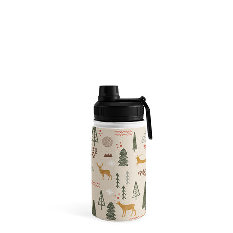 Marta Barragan Camarasa Deer Christmas forest Water Bottle