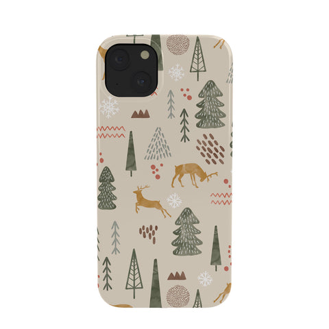 Marta Barragan Camarasa Deer Christmas forest Phone Case