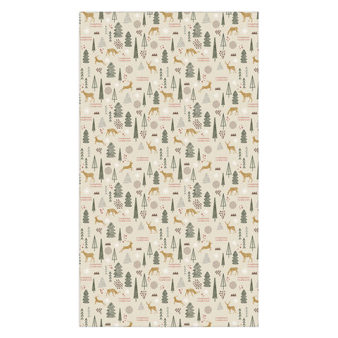 Marta Barragan Camarasa Deer Christmas forest Tablecloth