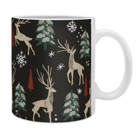 Marta Barragan Camarasa Deer in the snowy night Coffee Mug