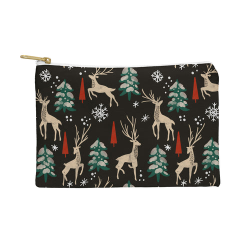Marta Barragan Camarasa Deer in the snowy night Pouch