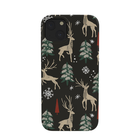 Marta Barragan Camarasa Deer in the snowy night Phone Case