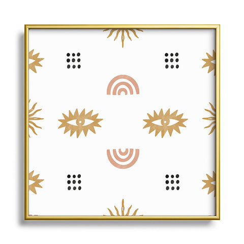 Marta Barragan Camarasa Desert boho IV Square Metal Framed Art Print