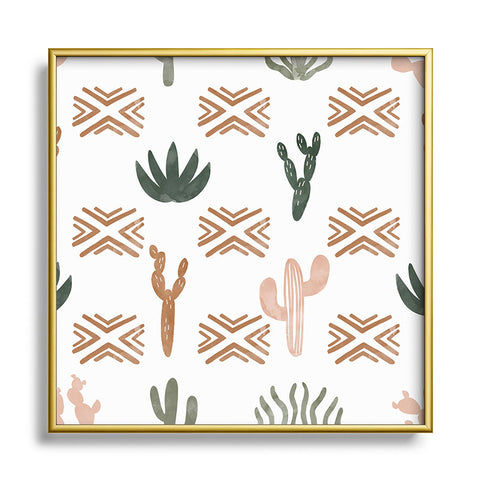 Marta Barragan Camarasa Desert boho V Square Metal Framed Art Print