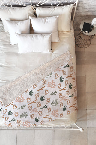Marta Barragan Camarasa Desert boho V Fleece Throw Blanket