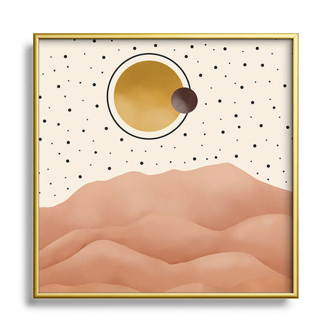 Marta Barragan Camarasa Desert dunes Square Metal Framed Art Print