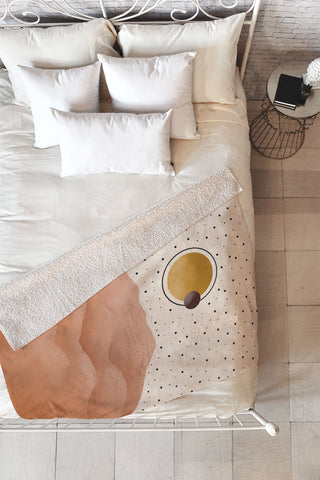 Marta Barragan Camarasa Desert dunes Fleece Throw Blanket