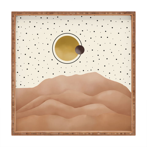 Marta Barragan Camarasa Desert dunes Square Tray