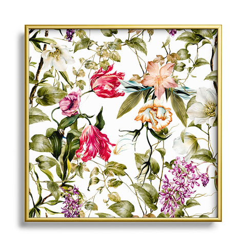 Marta Barragan Camarasa detailed botanical garden Square Metal Framed Art Print