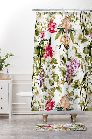 Marta Barragan Camarasa detailed botanical garden Shower Curtain And Mat