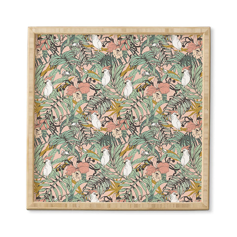 Marta Barragan Camarasa Drawing exotic birds in the rainforest Framed Wall Art