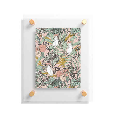 Marta Barragan Camarasa Drawing exotic birds in the rainforest Floating Acrylic Print