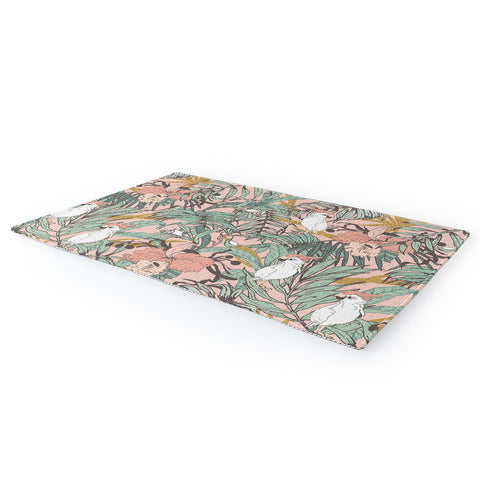 Marta Barragan Camarasa Drawing exotic birds in the rainforest Area Rug
