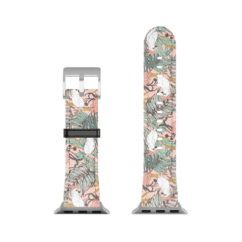 Marta Barragan Camarasa Drawing exotic birds in the rainforest Apple Watch Band
