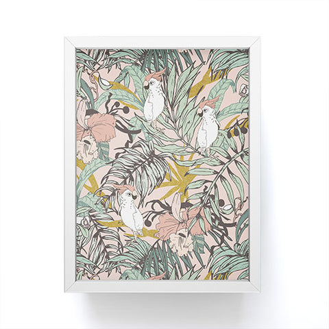 Marta Barragan Camarasa Drawing exotic birds in the rainforest Framed Mini Art Print