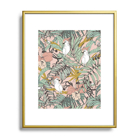 Marta Barragan Camarasa Drawing exotic birds in the rainforest Metal Framed Art Print