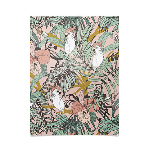 Marta Barragan Camarasa Drawing exotic birds in the rainforest Poster