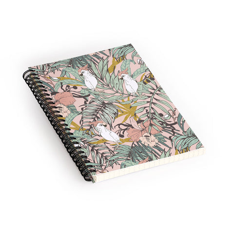 Marta Barragan Camarasa Drawing exotic birds in the rainforest Spiral Notebook